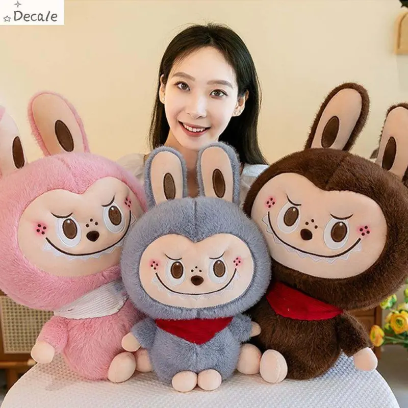 Boneka Mewah Labubu, DECALE, Mata Besar, Anak Patung Arnab Labubu ...