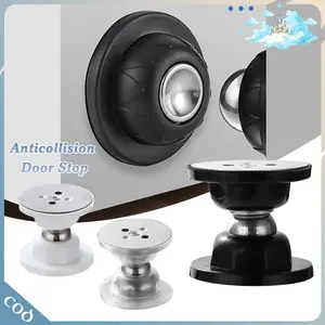 -1pc- Penahan Pintu Universal Magnet Kuat Perekat 3M Tanpa Bor Bahan Logam Awet Tahan Lama