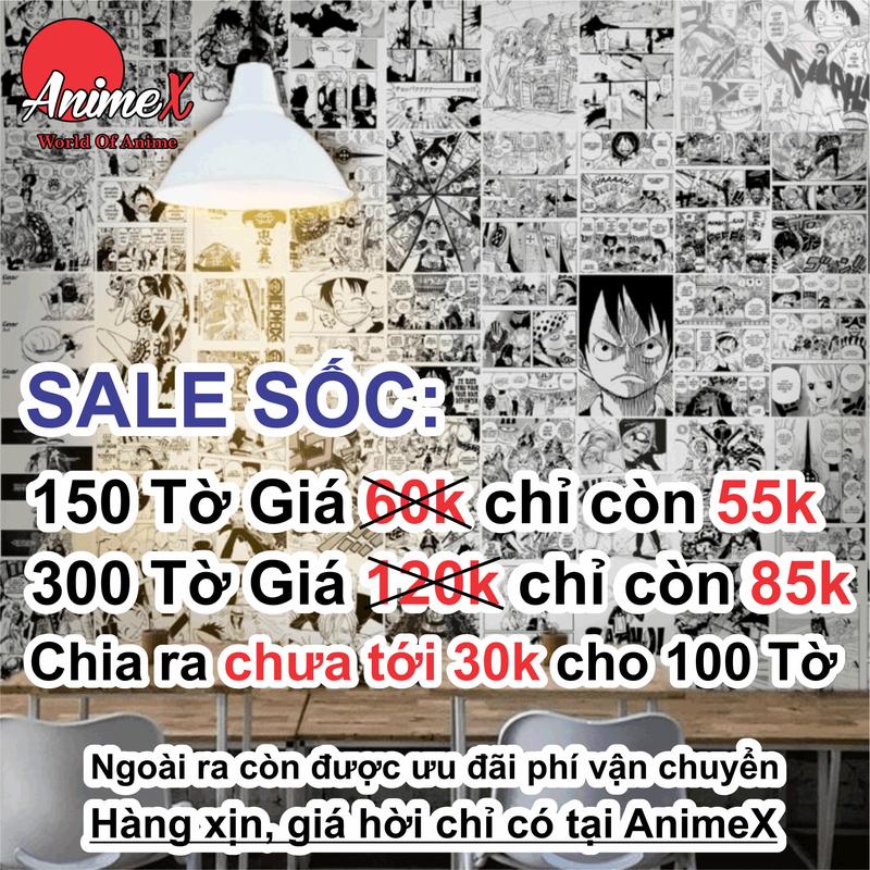 150-300 Tờ Giấy Dán Tường Truyện Tranh Anime Manga Wall Đen Trắng Có Keo In Hình Trang Trí Nhà Cửa - Mangawall By AnimeX Decor Phòng Decor tranh giá rẻ