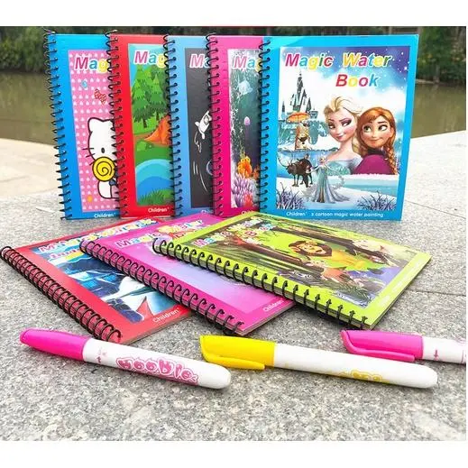 BISA COD S5745 Buku Gambar Pen Air / Buku Gambar Ajaib Buku Mewarnai / Magic Water Book Buku Mewarnai Ajaib Dengan Spidol Air 1