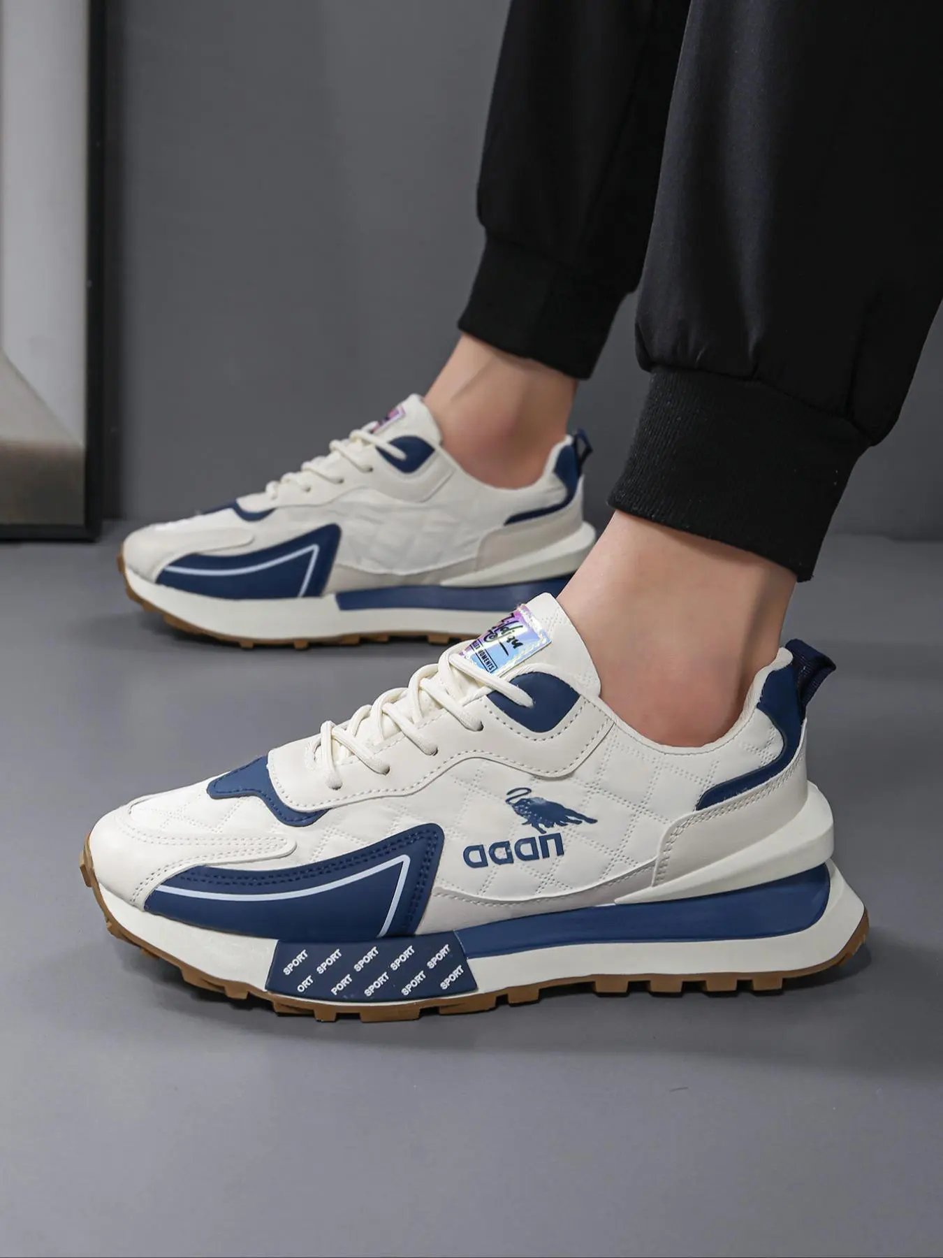Men's Fashionable Lace Up Front Chunky Sneakers, Casual Comfortable Sports Running Shoes, Trendy All-match Sneakers for Daily Wear