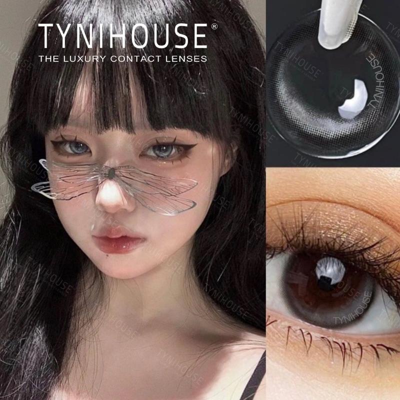 Kính Áp Tròng Lens XÁM Filter MOON GRAY Giãn Ít Cận [0-6] Kèm Khay