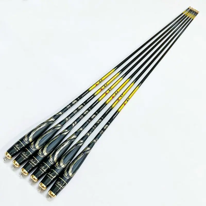 Cần câu tay sói vàng 4H 28i kèm túi vải ngọn trục phao luoi Đi Câu Bắt Cá Fishing Câu Cá Carbon 1