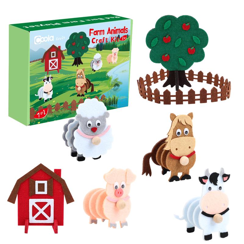 Coola Farm Animals Craft Kit Set for Preschool Kids - Red Barn - TikTok ...