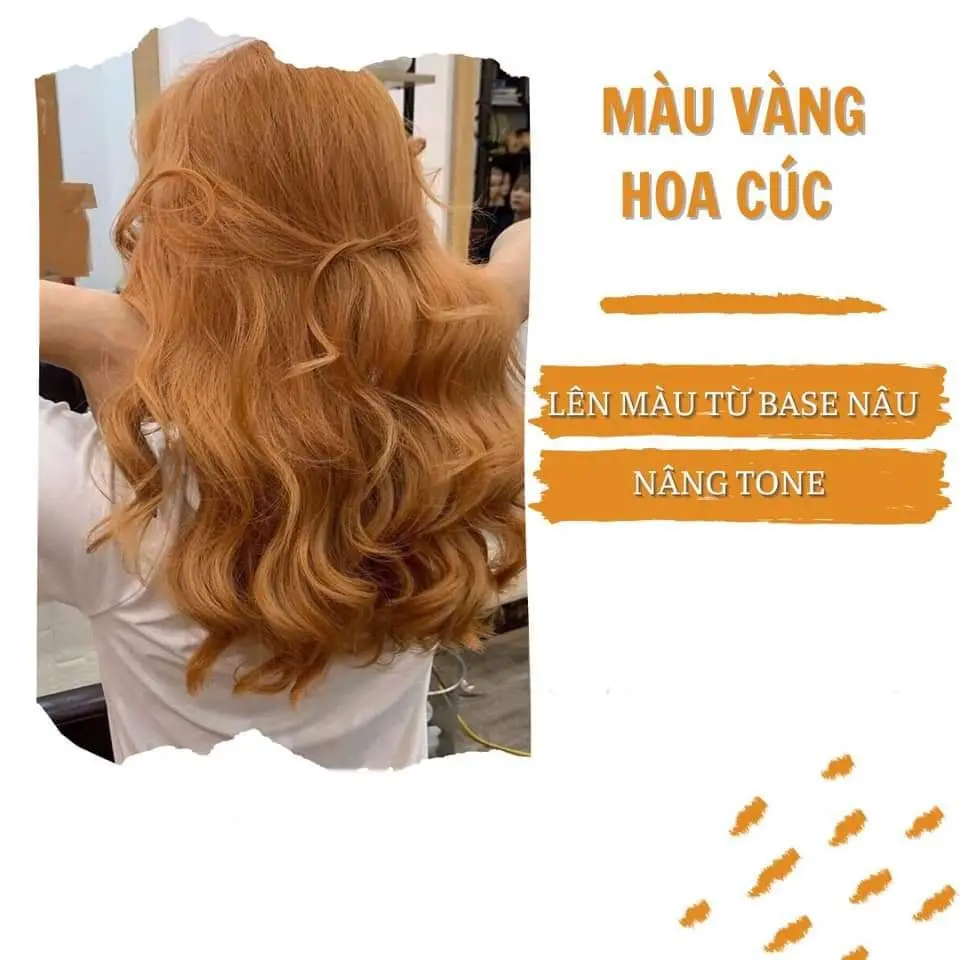 Combo Nhuộm Màu Vàng Hoa Cúc gồm Màu + oxi+ gang tay (hàng chính hãng) Đổi Màu Tóc Nhuộm Tóc