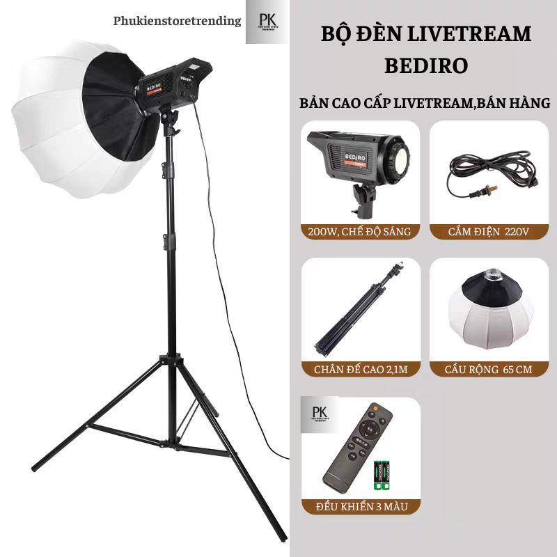 Bộ đèn chụp ảnh Studio Bediro S400 hình cầu, quay video livestream chuyên nghiệp, Softbox hình cầu công suất lớn Phụ Kiện