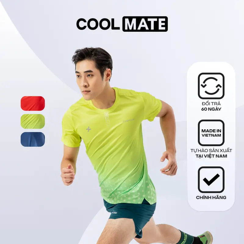 Áo Thun Nam Chạy Bộ Graphic Dot Thoáng Khí - Coolmate 0