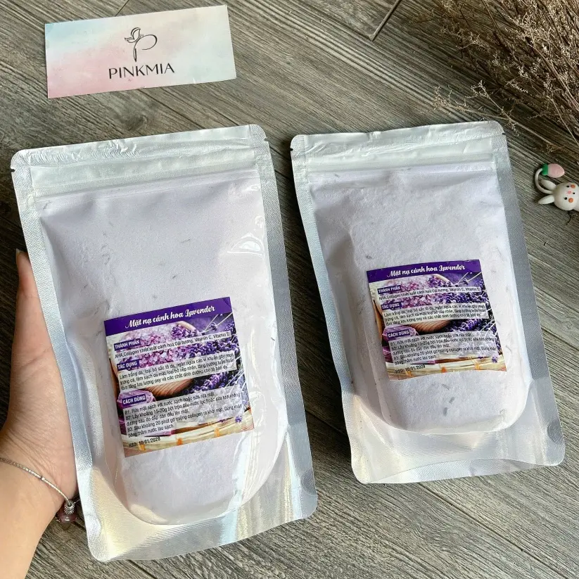 Gói 1000gr Mặt Nạ Cánh Hoa Lavender Pinkmia Nguyên Chất Dưỡng Da Sáng Mịn
