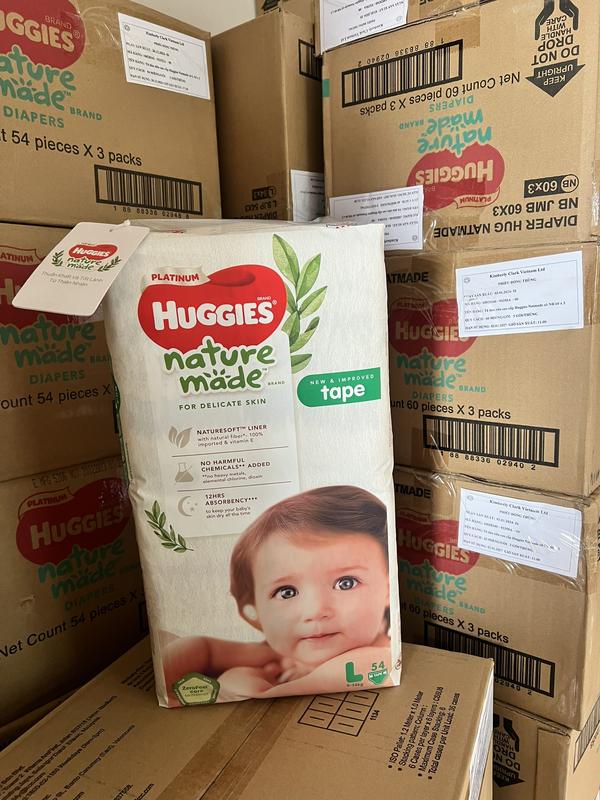 (sale) 1 bịch bỉm/tả HUGGIES PLATINUM NATURE MADE bông hữu cơ đủ size/