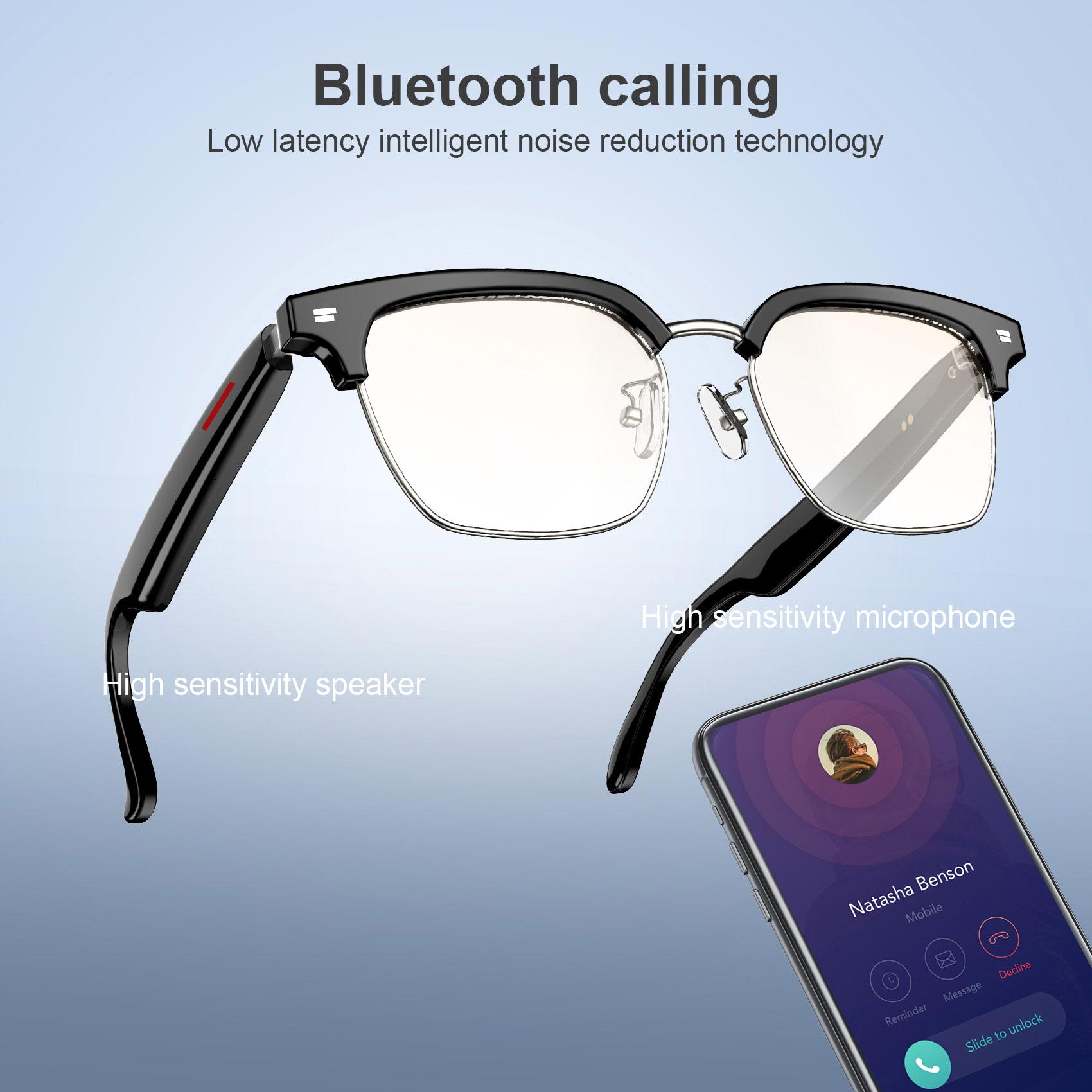 Blackview E1306 Smart Glasses for Men Women Bluetooth Call Outdoor Sport Anti-blue Light Glasses with AI Voice Mic & Speaker - Image 3