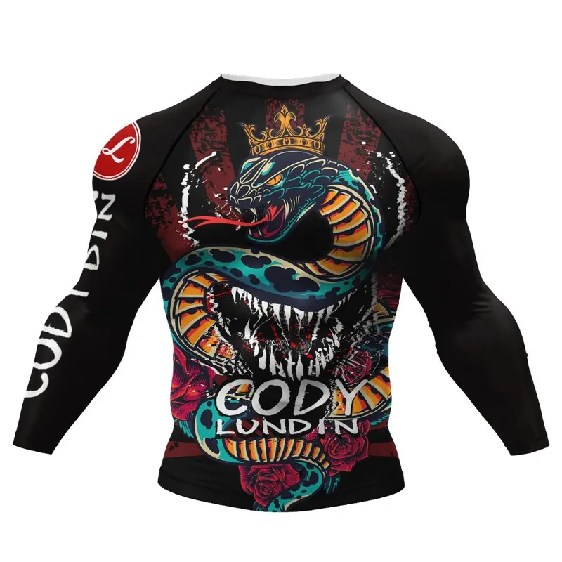 Áo tay dài tập luyện Rashguard BJJ MMA bơi lội 047 1
