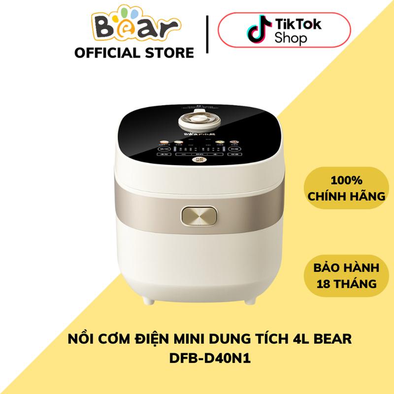 Nồi Cơm Điện Dung Tích 4L Bear DFB-D40N1, Công Suất 800W, Cooker - Nấu Cơm Nhanh - Hỗ Trợ Nấu Ăn, Bảo Hành 18 Tháng