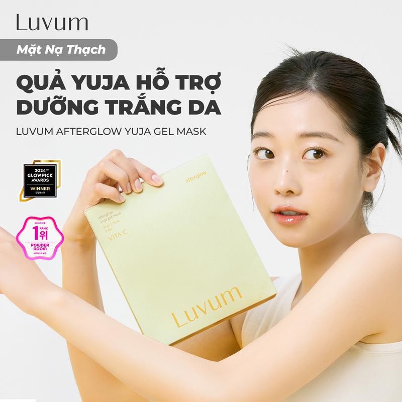 Hộp 5 Mặt Nạ Thạch Quả Yuja Giúp Dưỡng Trắng Da Luvum Afterglow Yuja Gel Mask 33g [B1]