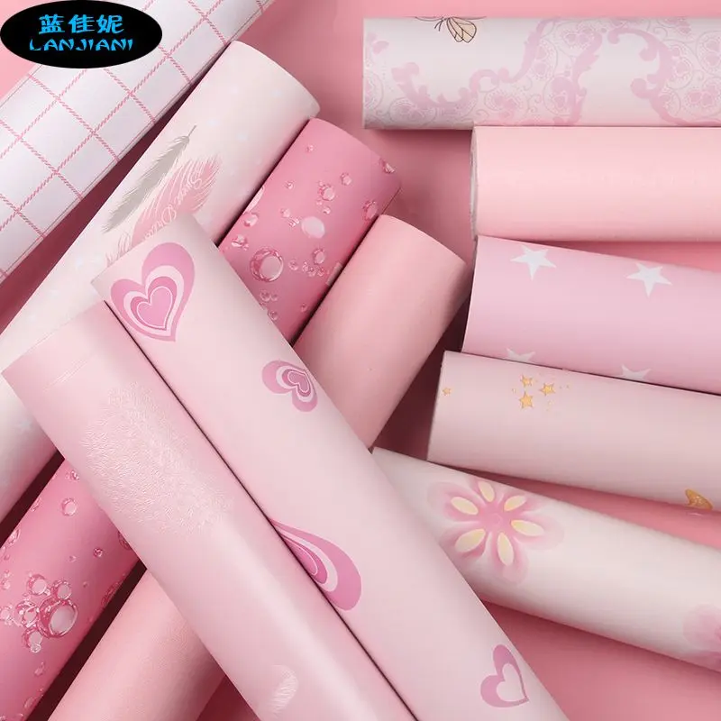 Hình nền công chúa màu hồng Hình dán tự dính phòng ngủ chống thấm nước Hình nền trang trí cho bé gái Hình dán cải tạo đồ nội thất tủ quần áo để bàn