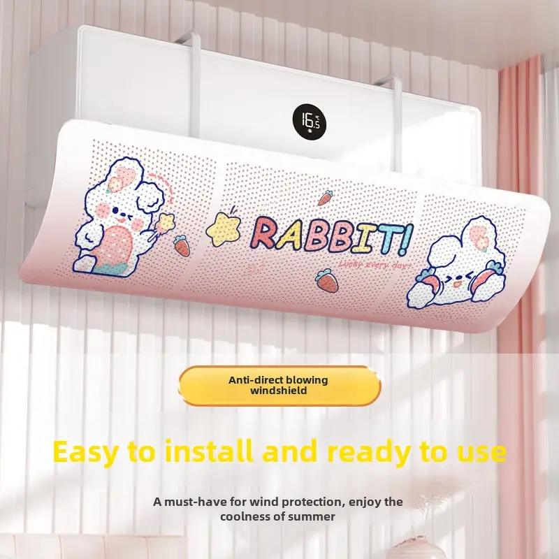 Adjustable Air Conditioning Windshield Anti-Direct Blowing Air Deflector Air Outlet Baffle Windshield Hanging Universal Air Conditioning Vent Wall-Mounted Air Conditioner Air Conditioning Room Air Conditioning Deflector White Abs