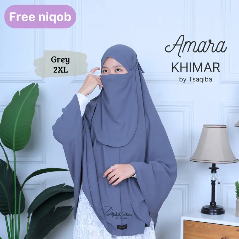 Free Niqab Khimar Instani Muslim Jilbab HiJAB   - Amara Airflow Bergo  Kerudung  Syari 0
