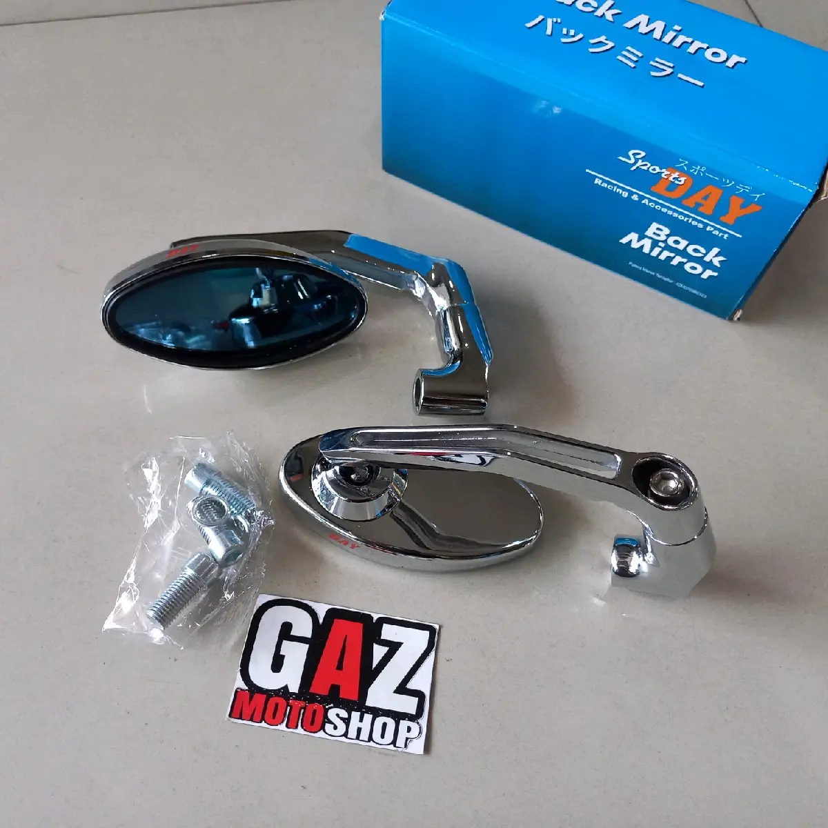 Oval (Crhome Kaca Biru)