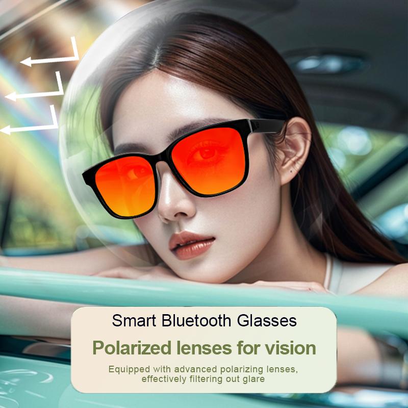 LIGE Fashion AI Smart Bluetooth Glasses Voice Assistant Bluetooth Call Playing Music Men Women Smart Sunglasses Camera Control - Image 3