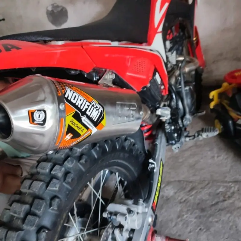 Knalpot norifumi rocket 4 competisi fullsystem klx 150 bfse s l g crf 150L d-tracker suara gahar siap trabas mesin motor Motorcycle Pick Motorcycle Pick 7