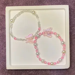 Butterfly kiss bracelet | Gelang manik kupu | gelang manik lucu ala korea