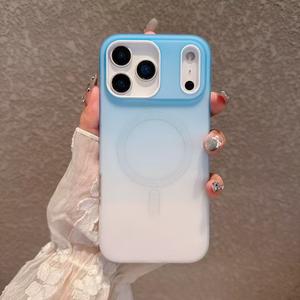 Ốp Điện Thoại Tương Thích Với iPhone 17, Thiết Kế Đơn Giản, Cảm Giác Như Da Thạch, Nam Châm, Thích Hợp Cho iPhone 15 Pro, 16 / 14 / 13 / 12, Gradient, J4A78-89