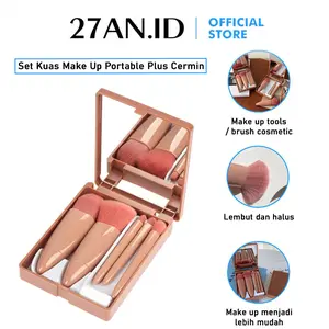 - MAKE UP BRUSH H457 SET KUAS MAKE UP PORTABLE PLUS CERMIN