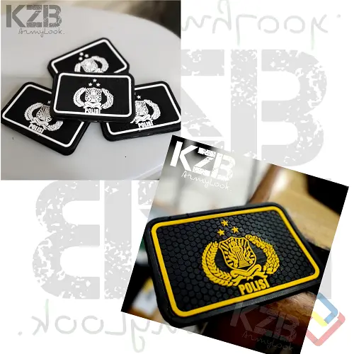 Patch Rubber Velcro Logo POLISI - Shop | Tokopedia