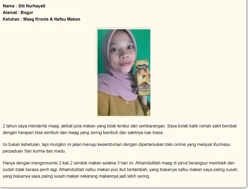 Sari Kurma Kurmaqu Untuk Tingkatkan Rasa Ingin Makan, Sari Kurma Asli Dan Madu 1