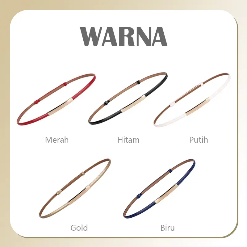 [NEW] Ikat Pinggang Adjustable Untuk Wanita Gaya Simple Formal Kekinian Fashion Trendy Gesper Bingkai Perempuan 3