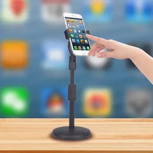 Stand Holder HP Handphone Penyangga Broadcasting Putar 360 Desktop Plastik Smartphone