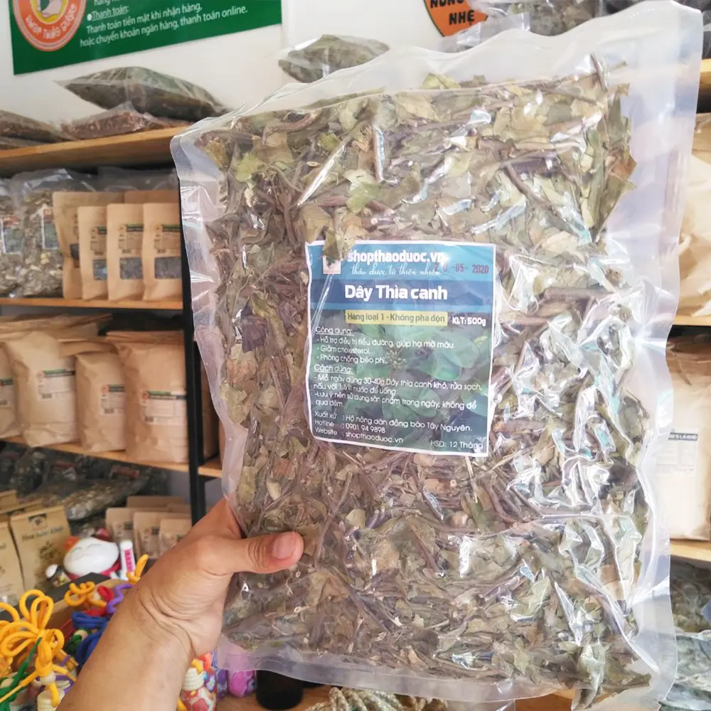 Trà Dây Thìa Canh Khô Shop Thảo Dược- 100% Dây Thìa Canh sấy Khô - Không Chất Bảo Quản Trái Phép - Chè