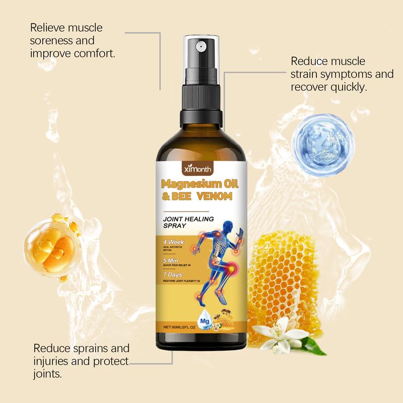 Product Introduction of 60 ml Magnesium Joint Spray,Magnesium Oil & Bee Venom Joint Healing Spray, for Muscle and Joint Recovery, Joint Care for Back&Shoulders&Muscle Pain Relief 11