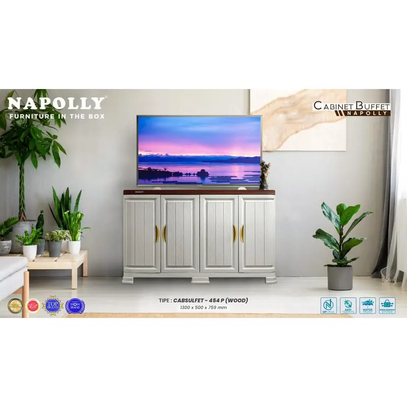LEMARI KABINET BUFFET PLASTIK NAPOLLY Pintu 1