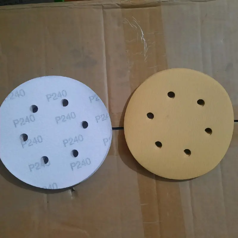 Combo 50 tờ Nhám tròn 6in có lỗ (150mm) dùng cho máy chà nhám tròn đế lông (gai) 3