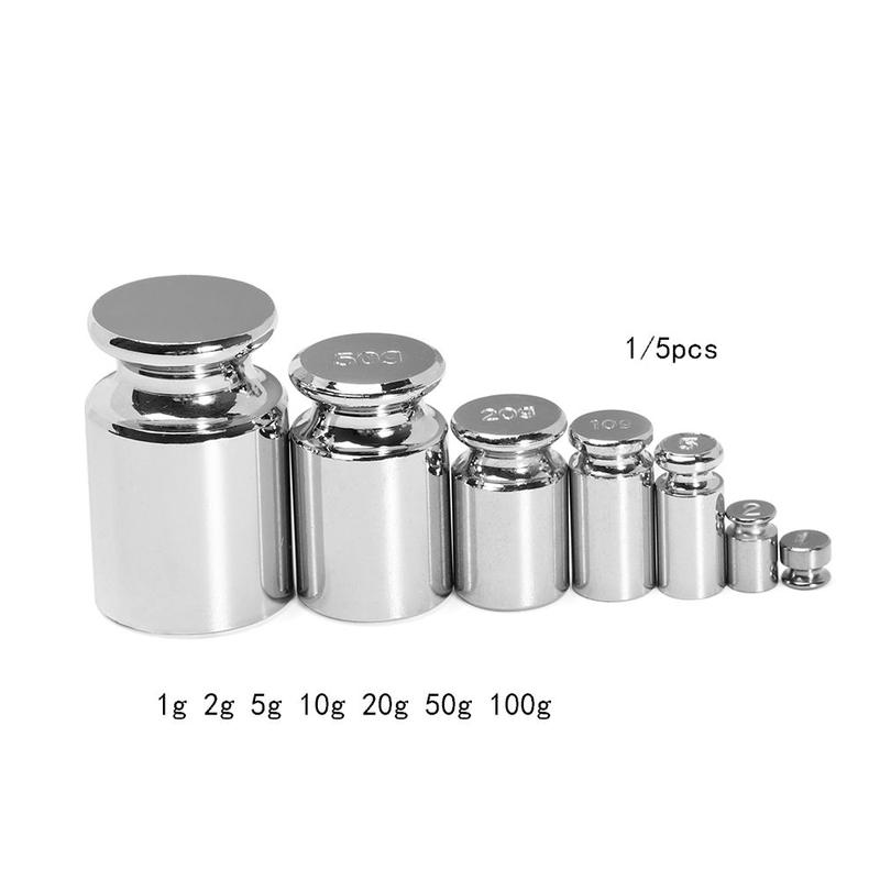 Product Introduction of Mechanical House2 1/5pcs High quality 1g/2g/5g/10g/20g/50g/100g Grams Weight Measurement Weighing Scales Chrome Plating Accurate Calibration Set Scale Weights Sets 17