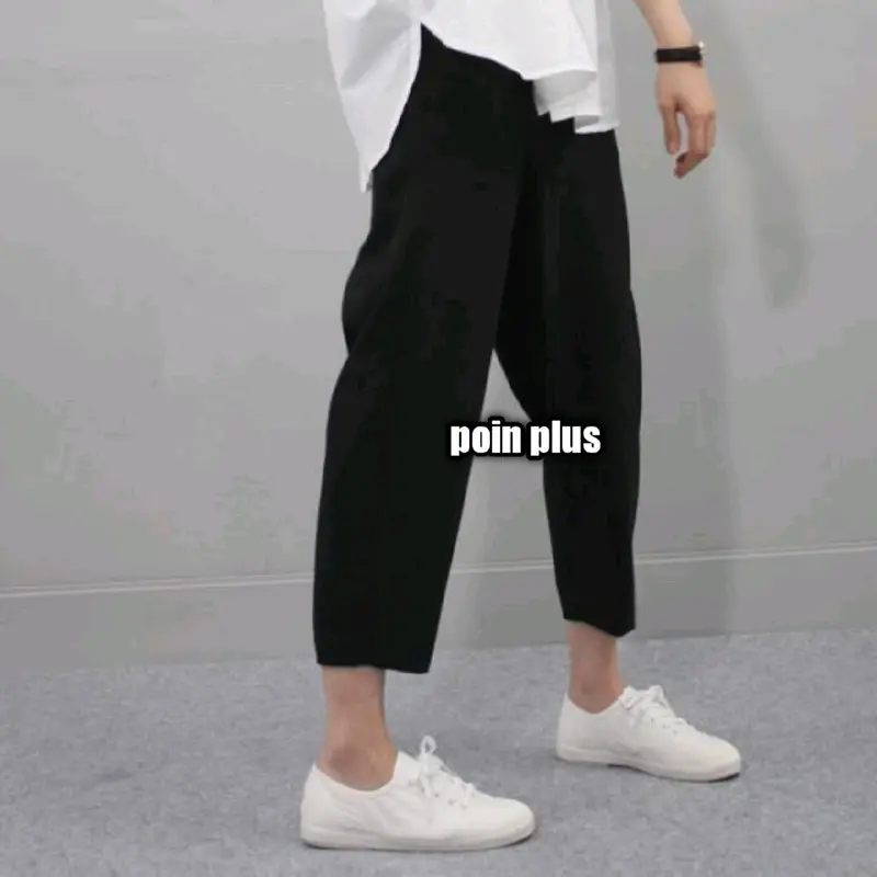 celana bahan sirwal poinplus | celana sirwal | celana bahan sirwal pria muda tebal  hitam  formal  lembut  basic  nyaman Kerja Kantor 4