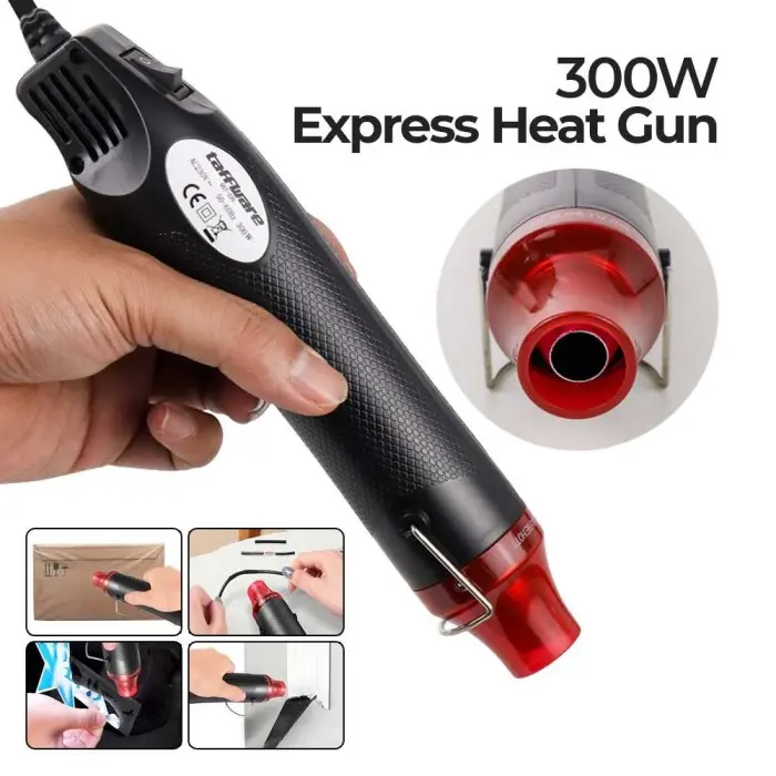 Heat Gun Hot Air Mini Express Vinyl 220V 300W - QST-220 - Hitam Baut Besi 1