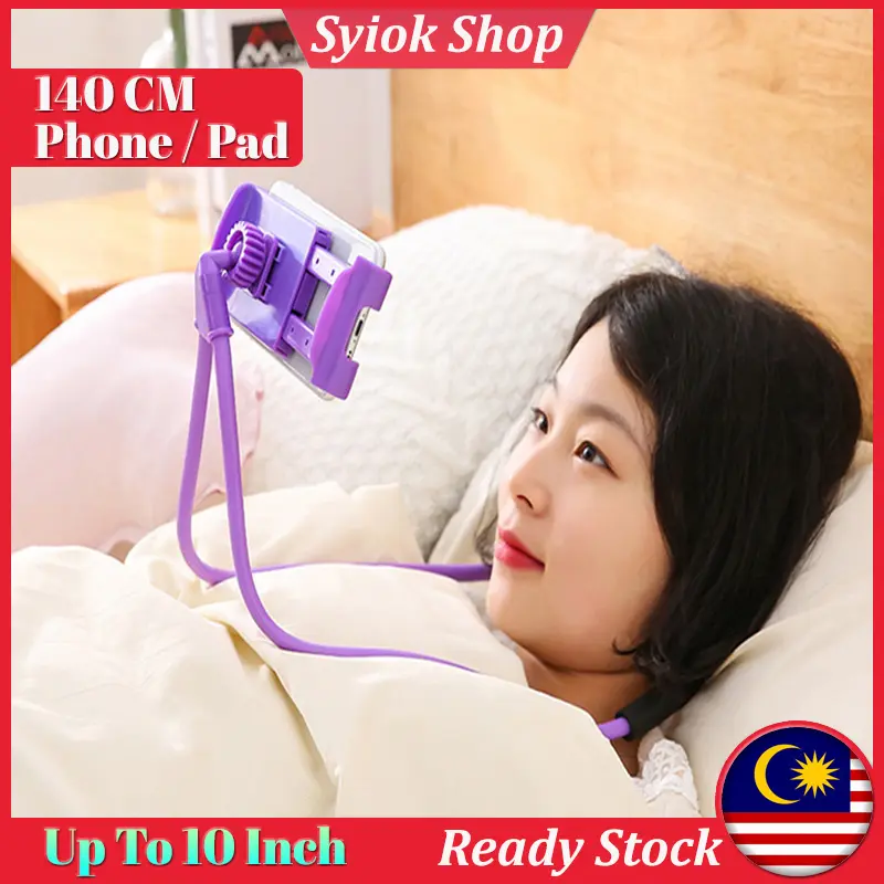 Pemegang Telefon Leher Panjang, Panjang 140cm, Pendirian Telefon Malas, Boleh Laras, Sesuai untuk Telefon Bimbit, Telefon Selak, Pegang Telefon Accessories Phone Holder payung  phone