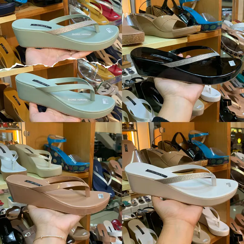 SANDAL WEDGES WANITA/SANDAL HAK 5CM/WEDGES TALI/SANDAL OPSY/RACUN SANDAL/SENDAL CASUAL 0