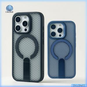 Ốp Điện Thoại Di Động Từ Tính, Có Giá Đỡ, Tản Nhiệt Và Thoáng Khí, Thích Hợp Cho iPhone 16, 13, 12, 14, 15 Pro Max, 16ProMax, 16Plus, Ốp Cứng, Chống Sốc, Tương Thích Với MagSafe