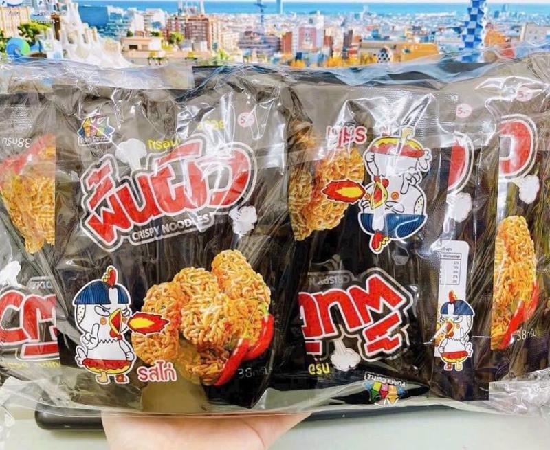 [MUA 5 TẶNG 1] Snack Mì Gói Viên Thái Lan Vị Gà, Mì tôm trẻ em, Mì tôm sống, giòn giòn thơm ngon