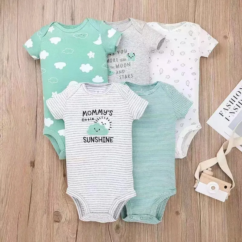 Premium Carter's Baby Bodysuit 5 Pcs Set Boy dan Girl Cewek Cowok 5 in 1 Bayi Cotton 2