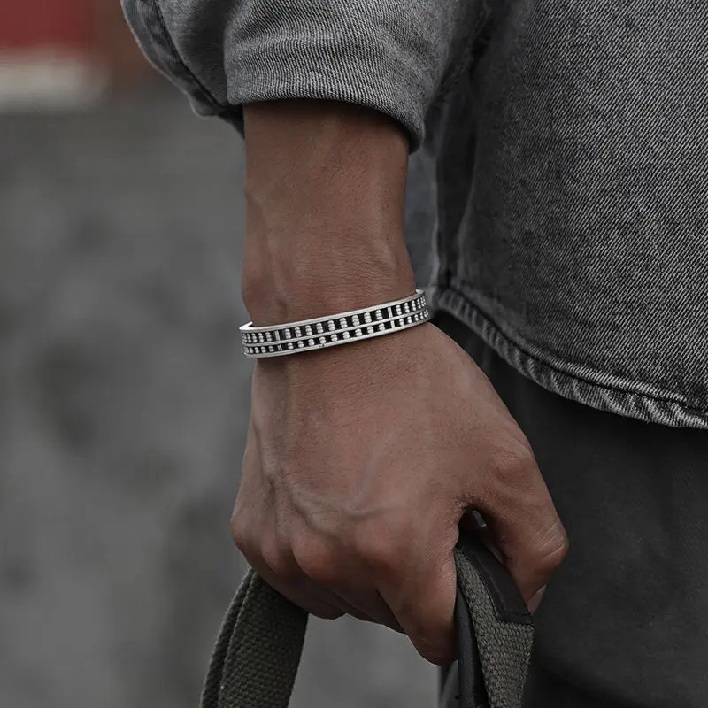 Lucky Lucky Abacus Bracelet Men's Sterling Silver Creative All-Match Lucky Bracelet Retro Characteristic Fortunate Jinbao Bracelet
