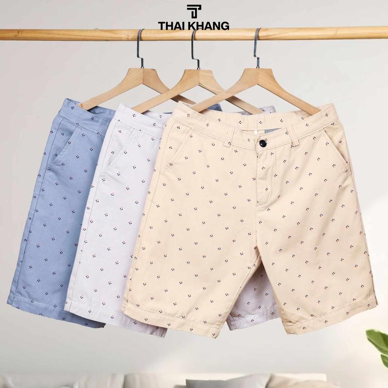 Quần short kaki nam THÁI KHANG vải kaki dày mềm mặc mát QKAKI10 Cotton Menswear Có Túi