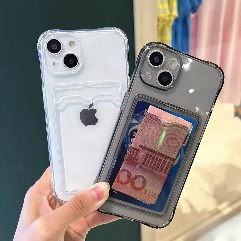 FOR ALL TYPE HP Softcase Slot Card Holder For iPhone 6/6s Plus/7/8plus/SE2/SE3/SE 2020/2022/X/XS max/XR/11 PRO MAX/12 MINI/12 PRO MAX/13 MINI/13 PRO MAX/14 PRO MAX/14 PLUS/15 PRO MAX/15 PLUS