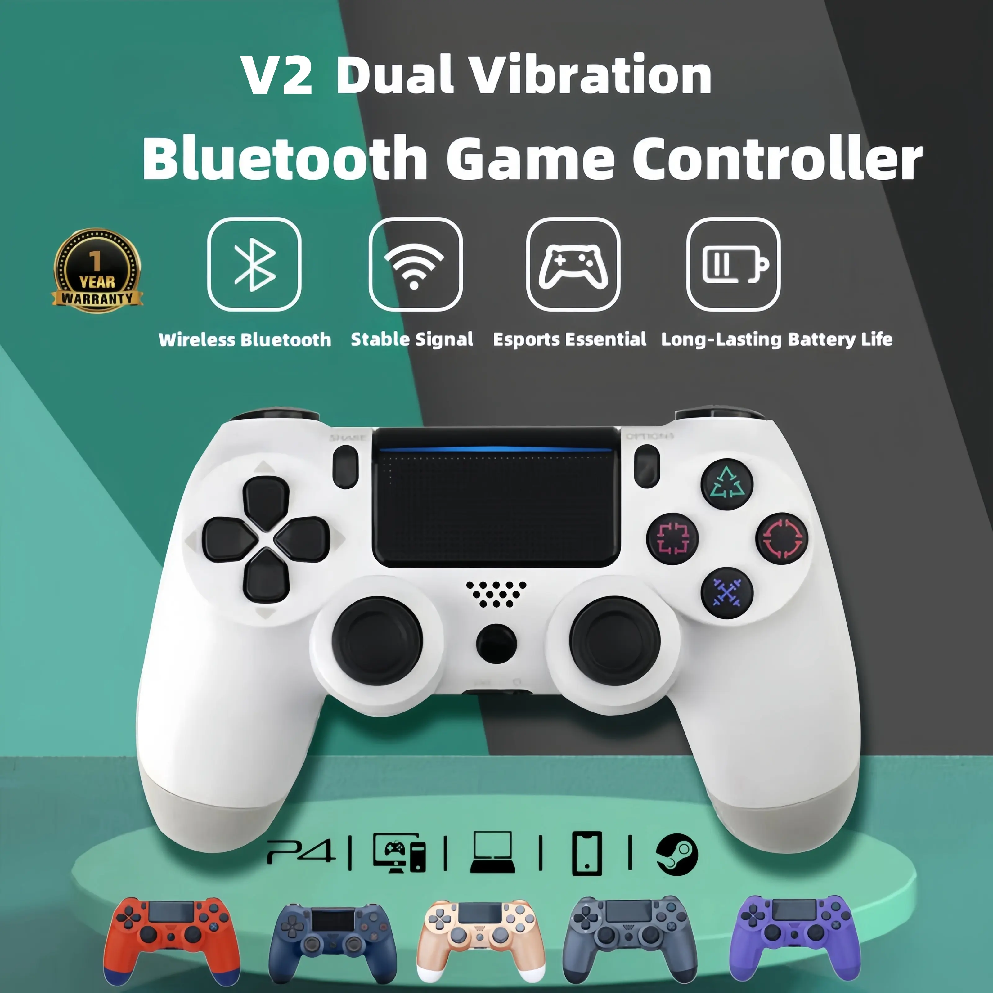 【Promotions】Dual Vibration wireless Controller PC Android Laptop Bluetooth Games Controller Gamepad USB Joystick For Android PC Laptop Game Handle Gaming