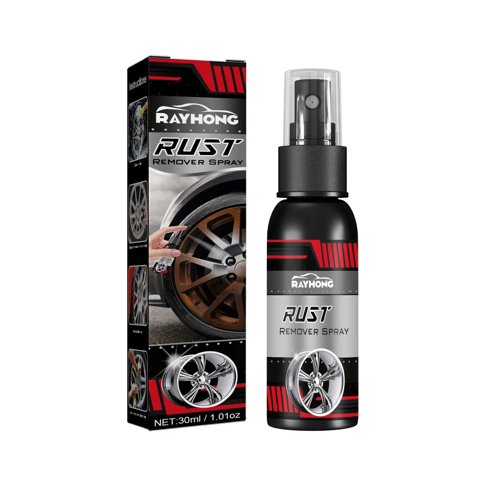 Rayhong Car Wheel Rust Remover  Car Paint Rust Decontamination Cleaner Brightener Rust Removal Converting Agent