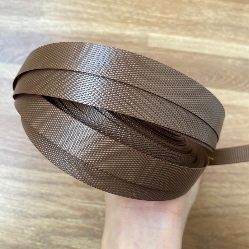 Dây nhựa Đan giỏ túi màu nâu bản 1,5cm phong cách vintage, tote - phụ kiện túi xách chất lượng 1