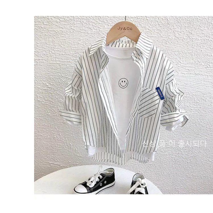 Product Introduction of Áo Sơ Mi Bé Trai, Hàng Mới Về Mùa Xuân Và Mùa Thu 2023, Sọc Dọc Cho Trẻ Em, Quần Áo Chống Nắng, Phong Cách Hàn Quốc, Dài Tay, Thích Hợp Cho Học Sinh, Áo Phong Cách Phương Tây 8