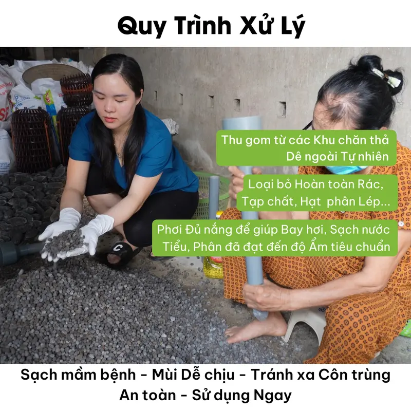 Phân dê trồng Hoa Lan, Túi lưới  20cm Đã xử lý, ComBo 50 Túi lưới 20cm ( tặng 1 kích rễ ) 2